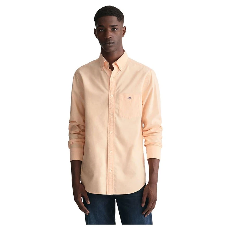 GANT Men's Reg Oxford Shirt Shirt , Coral Apricot,XL