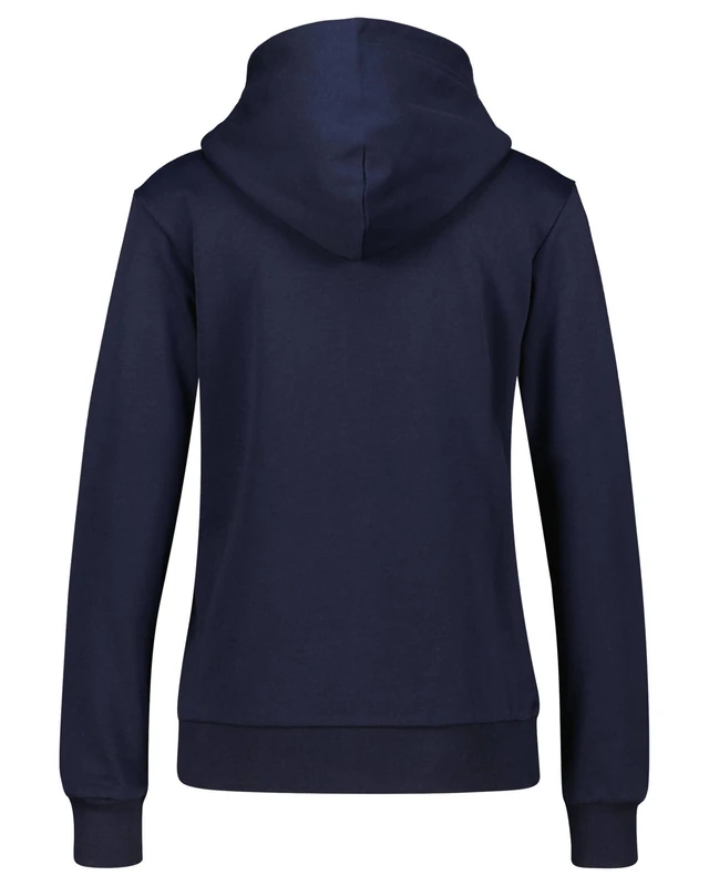 GANT Women's Reg Printed Graphic Zip Hood Sweatshirt, Evening Blue, S