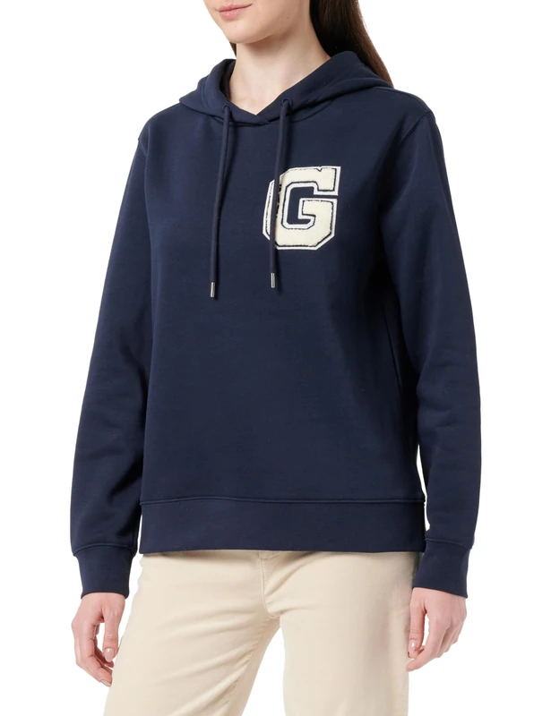 GANT Women's Reg G Hoodie (Pack of 1), Evening Blue, XS