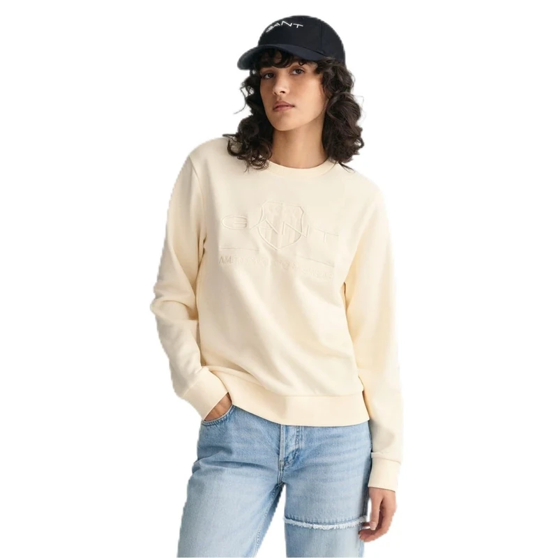 GANT Womens Archive Shield Sweatshirt Linen L