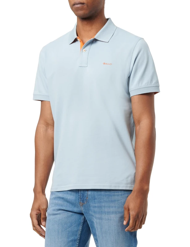 GANT REG Contrast Pique SS Rugger, Stormy Sea, 3XL