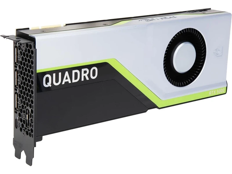 NVIDIA Quadro RTX 5000 16GB GDDR6 Professional Graphics Card – 3072 CUDA, 384 Tensor, 48 RT Cores, 11.2 TFLOPS, DP/VirtualLink, 448 GB/s Memory, 2-Way NVLink Support – Plain OEM Packaging (Renewed)