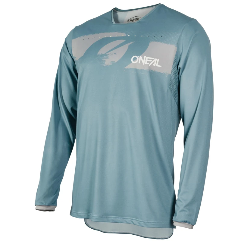 O'NEAL | Mountain Bike Jersey | MTB Mountain Bike DH Downhill FR Freeride | Breathable Material, Maximum Freedom of Movement | Element FR Jersey Hybrid V.24 | Adult | Ice Blue | Size XL