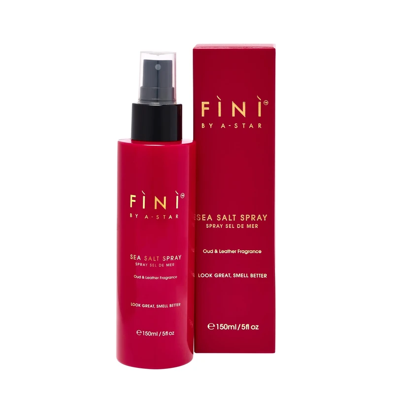 Fini by A-Star Sea Salt Spray for Men | Texturizing & Volumizing Hair Spray with Oud Fragrance | Natural Matte Finish & Anti-Frizz | Beach Waves Look