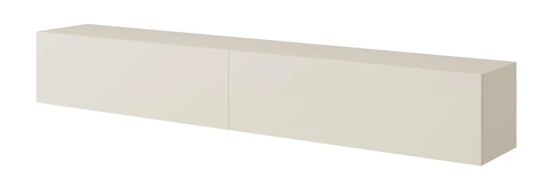 Selsey Bisira Wooden TV Cabinet 200 x 32 x 30 cm, Cashmere Matte Finish, Wall-Mounted TV Stand with Drop-Down Compartments, Modern Glam Style Wood TV Unit for Living Room, Moisture & Scratch Resistant