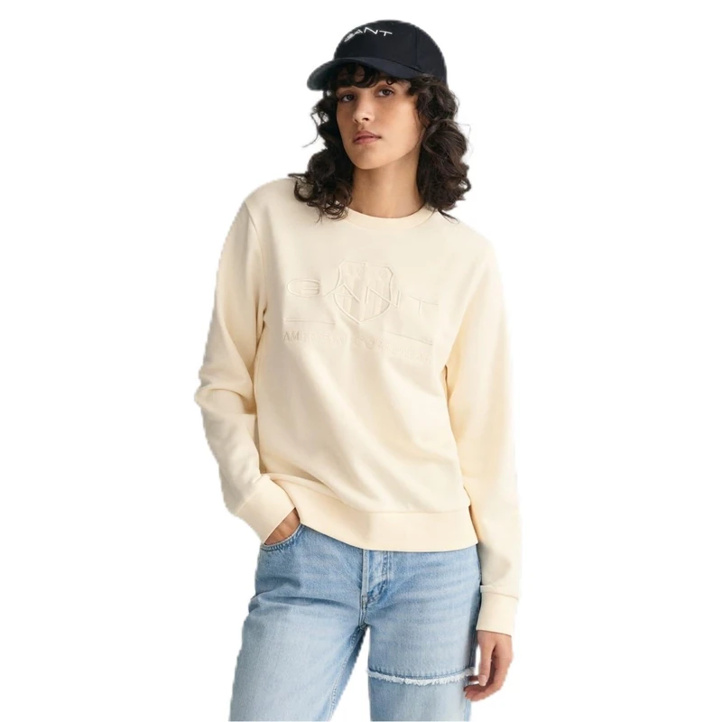 GANT Womens Archive Shield Sweatshirt Linen S