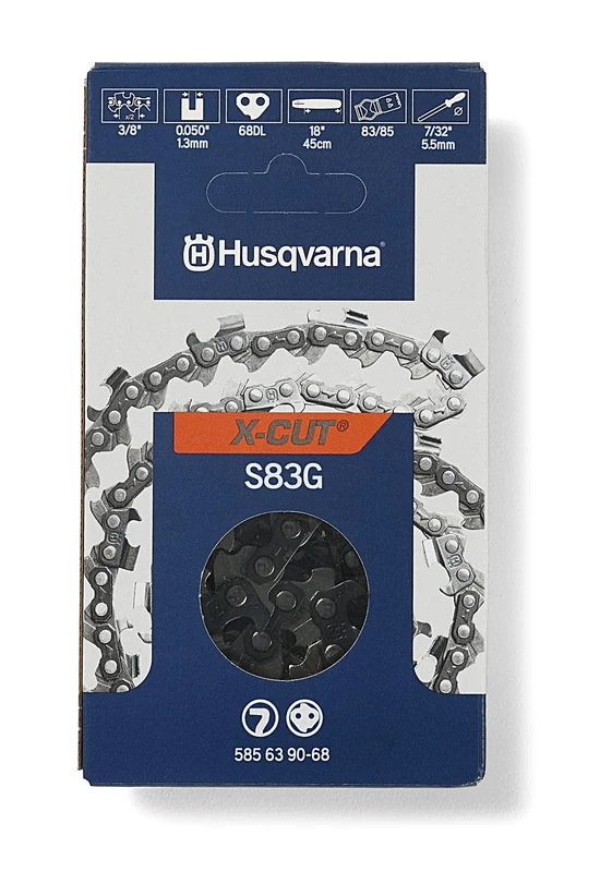 Husqvarna S83G 18 Chainsaw Chain, 3/8'' Pitch, .050 Guage, 68 Drive Links