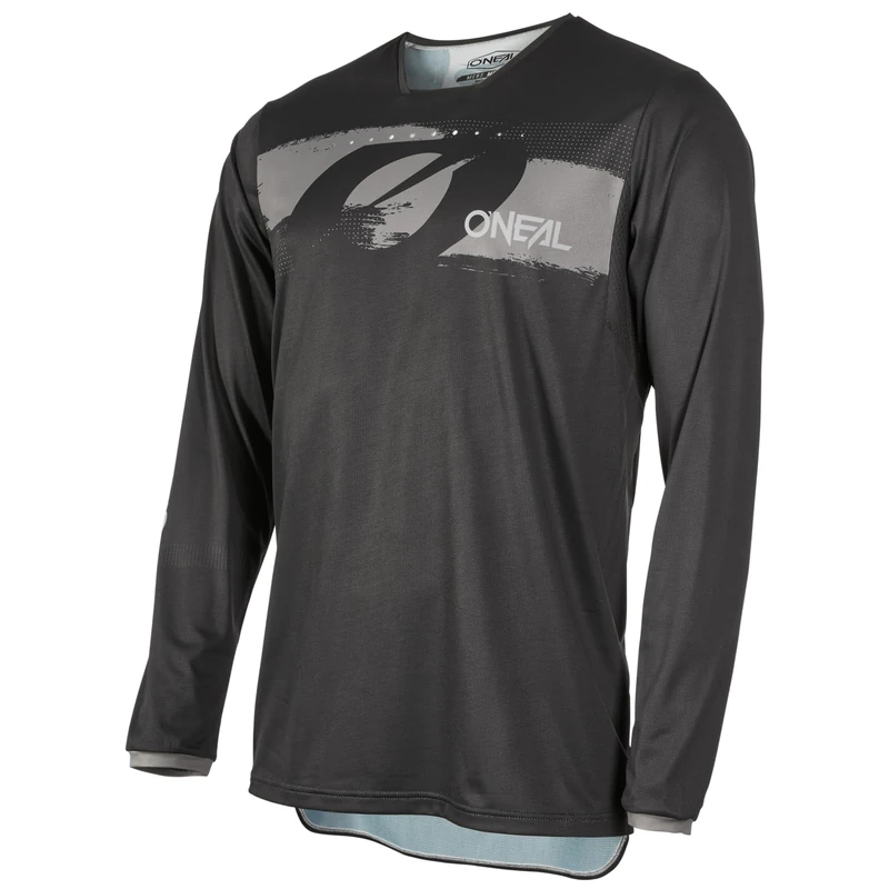 O'NEAL | Mountain Bike Jersey | MTB Mountain Bike DH Downhill FR Freeride | Breathable Material, Maximum Freedom of Movement | Element FR Jersey Hybrid V.24 | Adult | Black | Size M