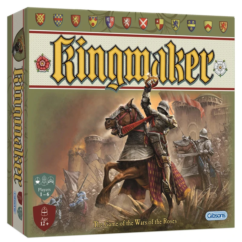 Kingmaker Strategy War Game | Tabletop Game for Adults | Advanced Board Game | Gibsons Games | Ages 14+, 1-6 Players, 2+ Hours Gameplay