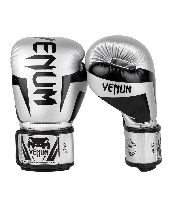 Venum, Elite Boxing Gloves, Unisex Adult, 10 Oz, Silver/Black