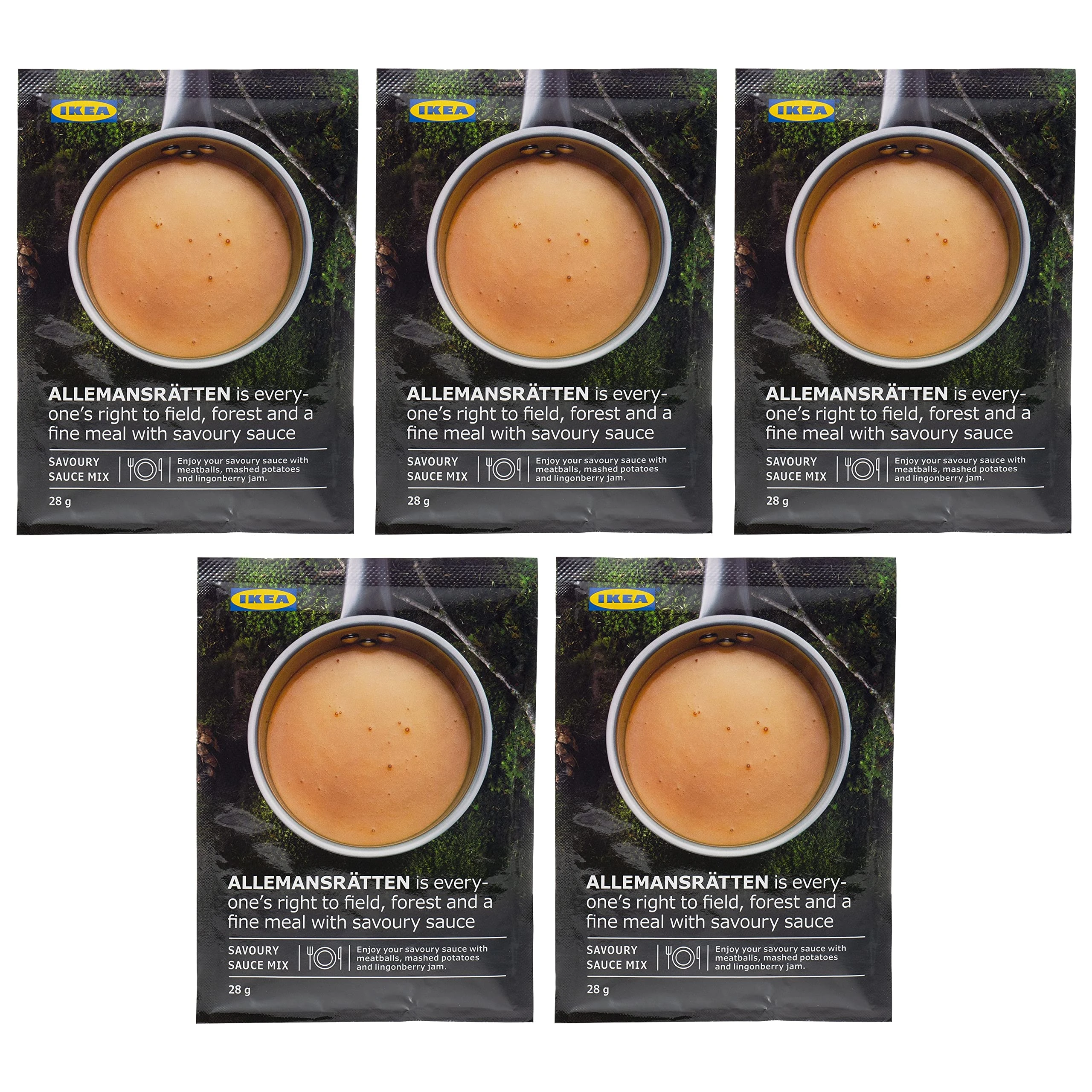 Ikea ALLEMANSRATTEN Cream Sauce Mix Packets for Meatballs 28g - Set of 5