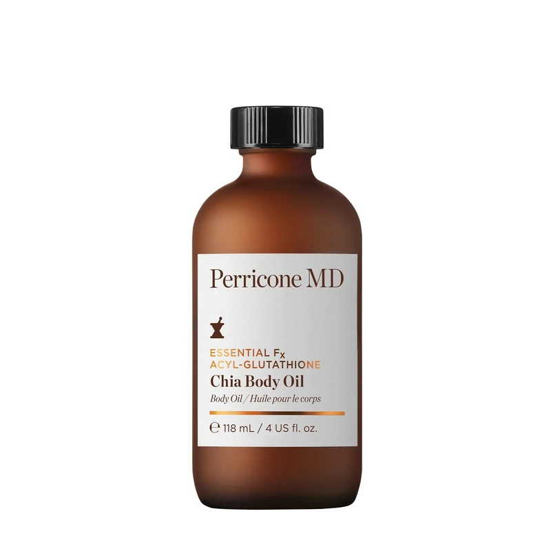 Perricone MD Essential Fx Acyl-Glutathione Chia Body Oil 118ml- Fast-Absorbing Dry Body Oil with Vitamin F & Chia Seed – Nourishing – Non-Greasy, Lightweight Formula