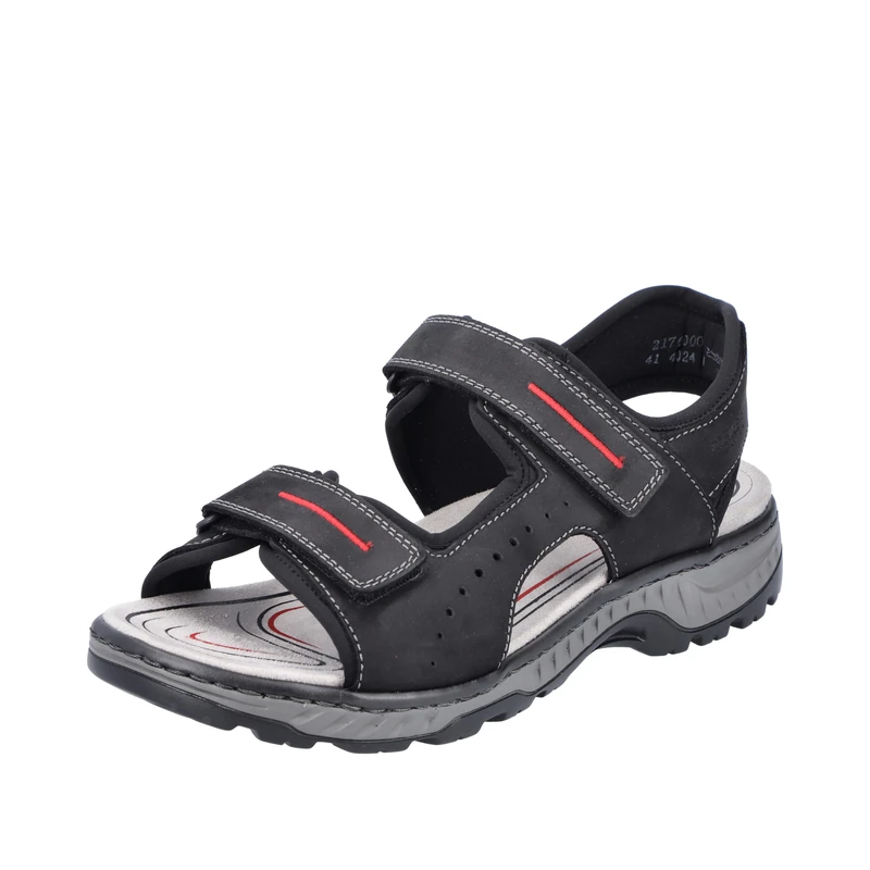 Rieker Men's 21760 Sandal, Black, 11 UK