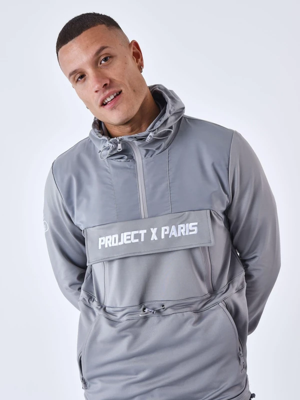 PROJECT X PARIS Men's Sweatshirt, 100% Polyester, Grey, Size S