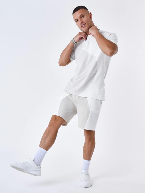 PROJECT X PARIS Men's Bermuda Shorts, 65% Cotton, 30% Polyester, 5% Spandex, Grey, Size S - Image 1