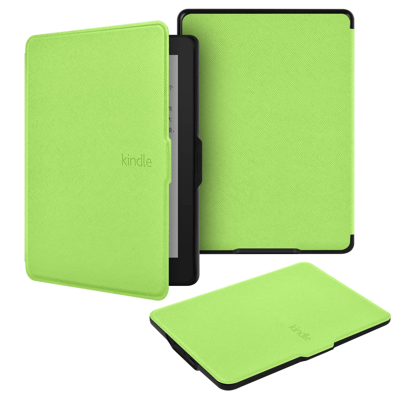 BYCeKe Kindle Paperwhite Cover 6 inch Case 2012-2017 (Model: EY21 / DP75SDI) Lightweight PU Leather Smart Cover with Hand Strap for Kindle Paperwhite 1/2/3, Green