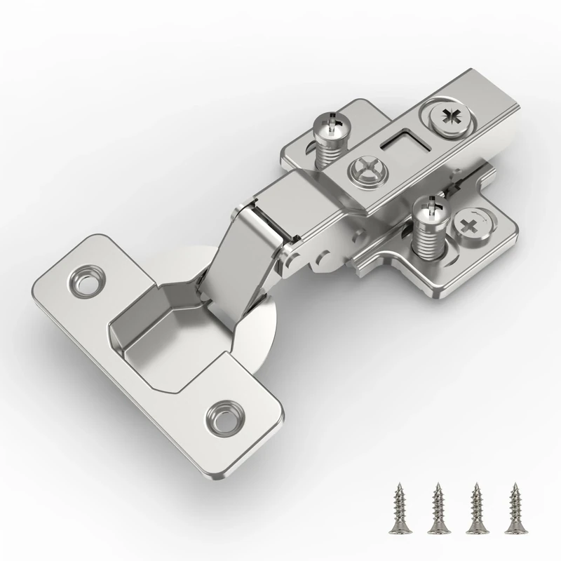 Furniware 10 pcs Soft Close Cabinet Hinges,110° Half Overlay Cupboard Wardrobe Doors Hinges Steel Slow Shut Dotty Deals Full Overlay Mute Cabinet Hinges