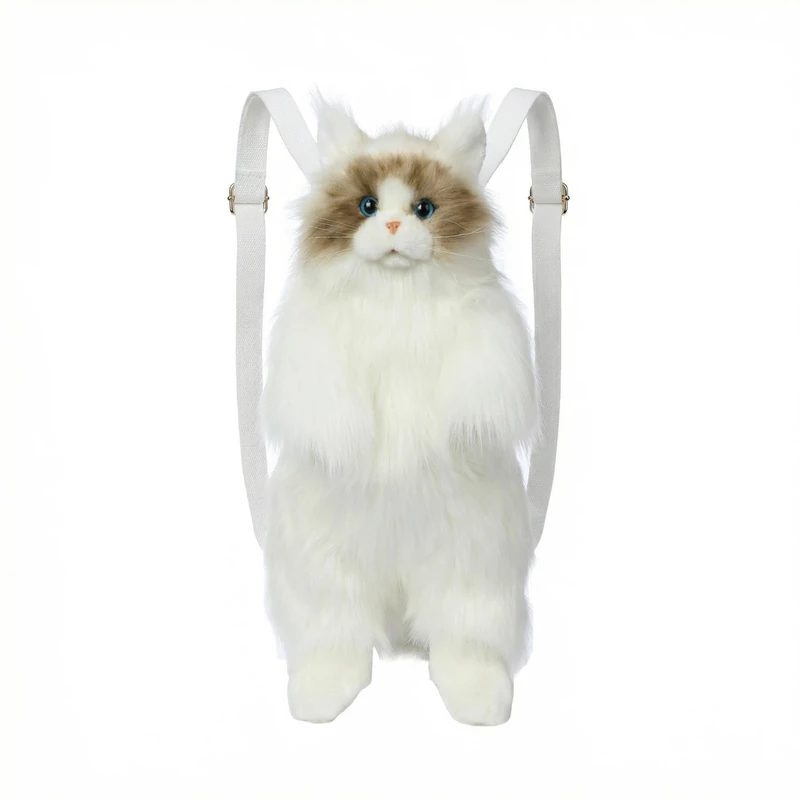 CU-MATE Cute Plush Animal Cat Backpack Multiple Fashion Shoulder Bags Crossbody Gifts With Adjustable Straps for Women Girl Boy Kid, M, Fashion