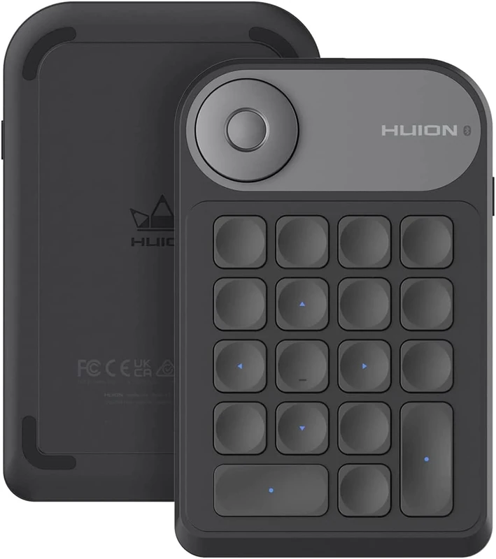 HUION KEYDIAL Mini Programmable Bluetooth Keyboard with 5 Keys Dial, 18 Keys, Mini Programmable Bluetooth Keydial Keyboard with 5 Keys Dial, 18 Custom Keys