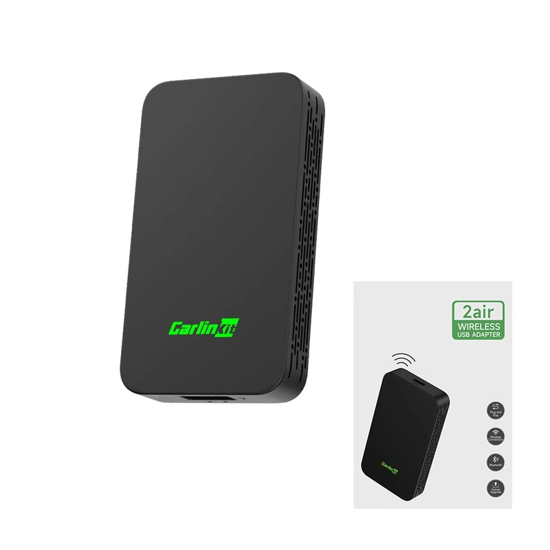2024 CarlinKit 5.0 2air Wireless Adapter for Apple CarPlay and Android Auto,For cars wired apple CarPlay or wired Android Auto Function,(Model year:2017 to 2024) plug and play