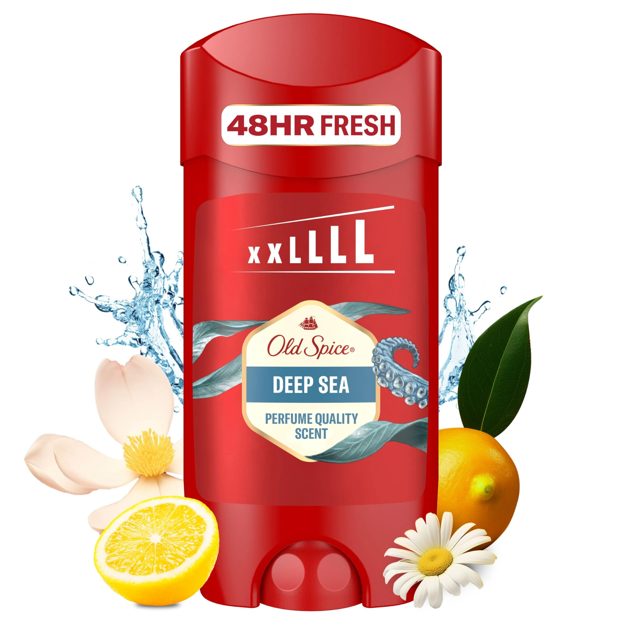 Old Spice Deep Sea Men's Deodorant Stick 85ml, 24/7 Fressshhh With Daily Use, Long Lasting Perfume Quality Scent, Odour Protection, 0 percent Aluminium Salts, Invisible On Black & White
