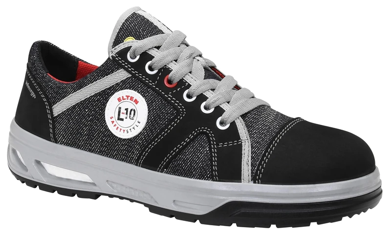 ELTEN Sensation XX10 Low ESD S3S Safety Shoes for Men and Women, Leather/Textile, Steel Toe Cap, Lightweight, Sporty, Black, 8.5 UK