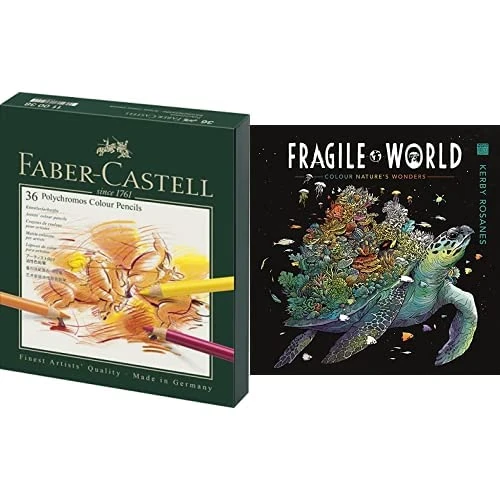 Faber-Castell Fragile World Colouring Set Polychromos Coloured Pencils - Image 1