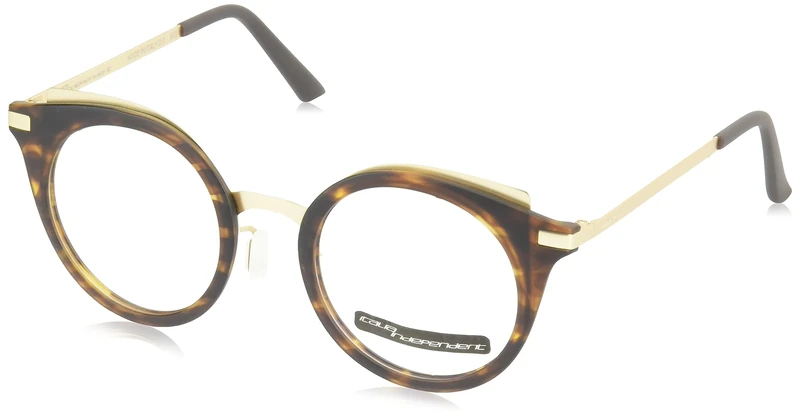 Italia Independent 5359 Sunglasses, Havana Brown and Gold, 47
