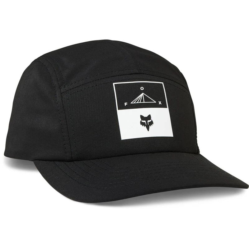 Fox Summit Camper 5 Panel Peaked Cap Black OS