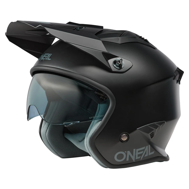 O'NEAL | Motorcycle Helmet | Enduro Adventure Street | Safety standards ECE 22.06, ABS shell, integrated sun visor | Volt Helmet SOLID V.24 | Adult | Black | Size M
