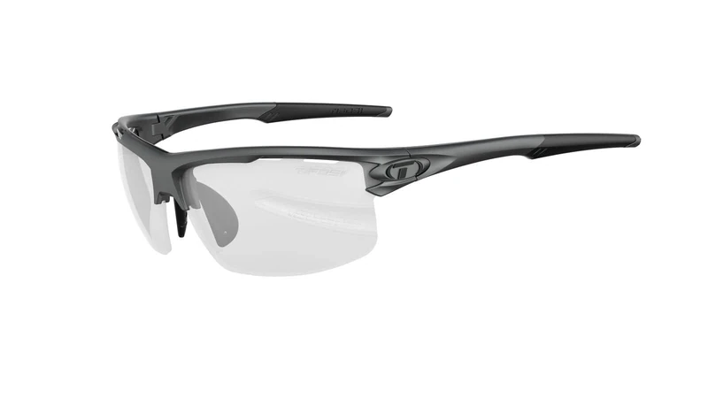 Tifosi Rivet Light Night Fototec Single Lens Sunglasses: Fototec photochromic lens, lightweight, shatterproof, UV protection, adjustable ear and nose pieces, night vision