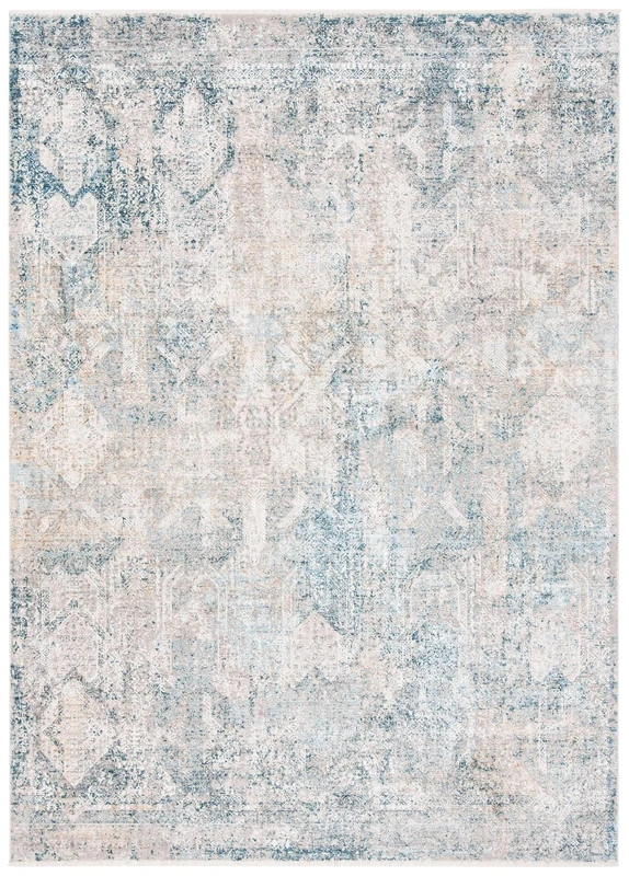 Safavieh Dream Collection Contemporary Area Rugs for Living Room Dining Room Bedroom Short Pile Grey and Blue 3ft x 5ft