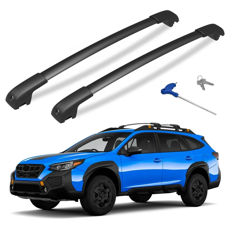 HmmtyRack Car Roof Rack Cross Bars for 2020-2024 Subaru Outback Wilderness with Lock, Aluminum Cross Bar for Rooftop Cargo Carrier Luggage Kayak Canoe Bike Snowboard