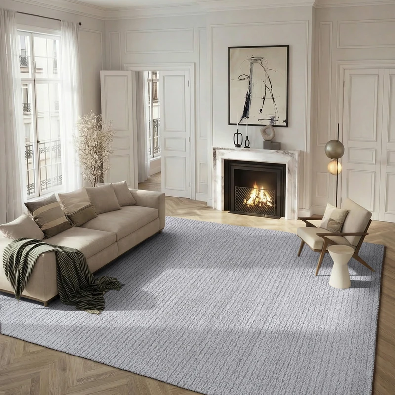 Safavieh Shag Rug for Living Room, Dining Room, Bedroom - Tahoe Shag Collection, High Pile, in Grey, 183 X 274 cm - Image 1