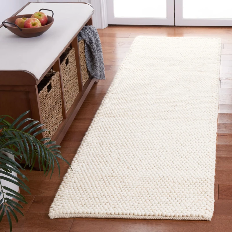 Safavieh Natural Fiber Rug for Living Room, Dining Room, Bedroom - Natural Fiber Collection, Short Pile, in Beige, 62 x 240 cm