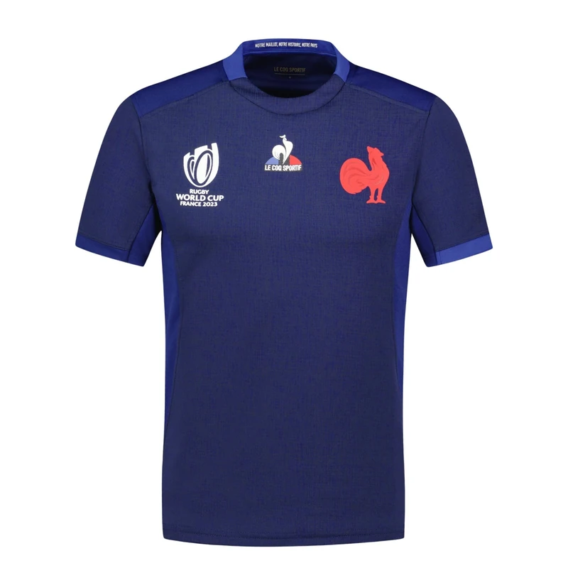 Le Coq Sportif Men's FFR XV Maillot Replica SS CDM M pblue in Short Sleeve T-Shirt, Intense, XXL