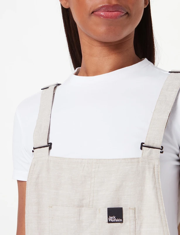 Jack Wolfskin Women's Sand Route Dungaree, White Pepper, XS