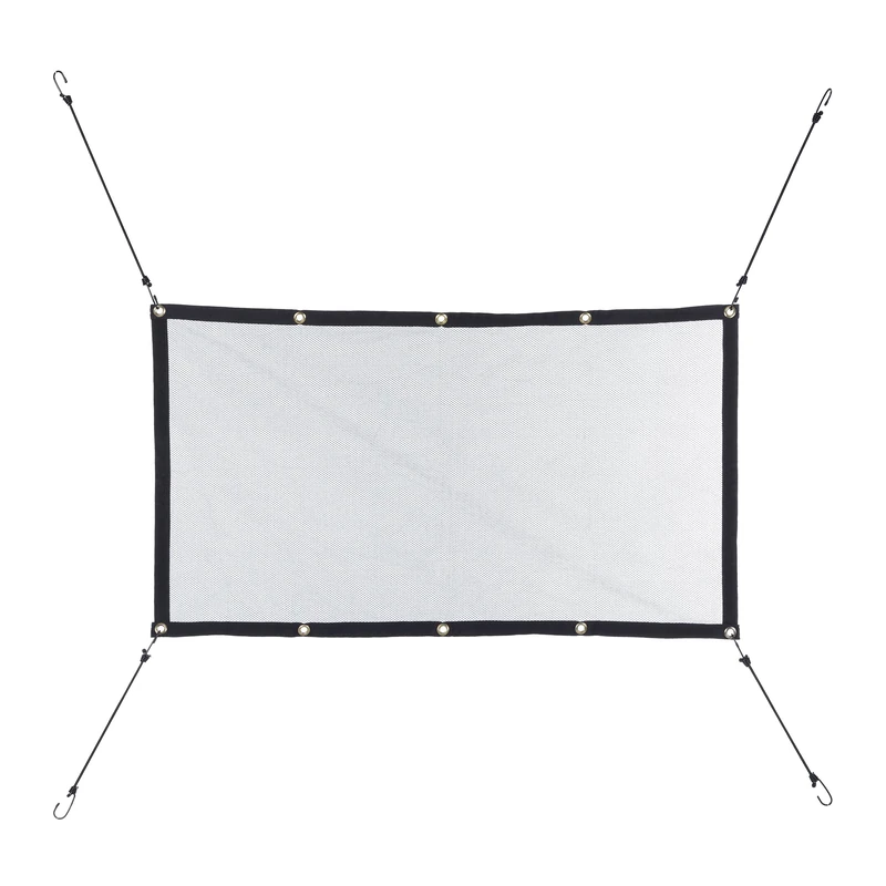 Relaxdays Car Separation Dogs, Universal Vehicle Netting, Front, Back Seat & Trunk, Straps, Black, 80% plastic 20% rubber, 65x115x0.5 cm