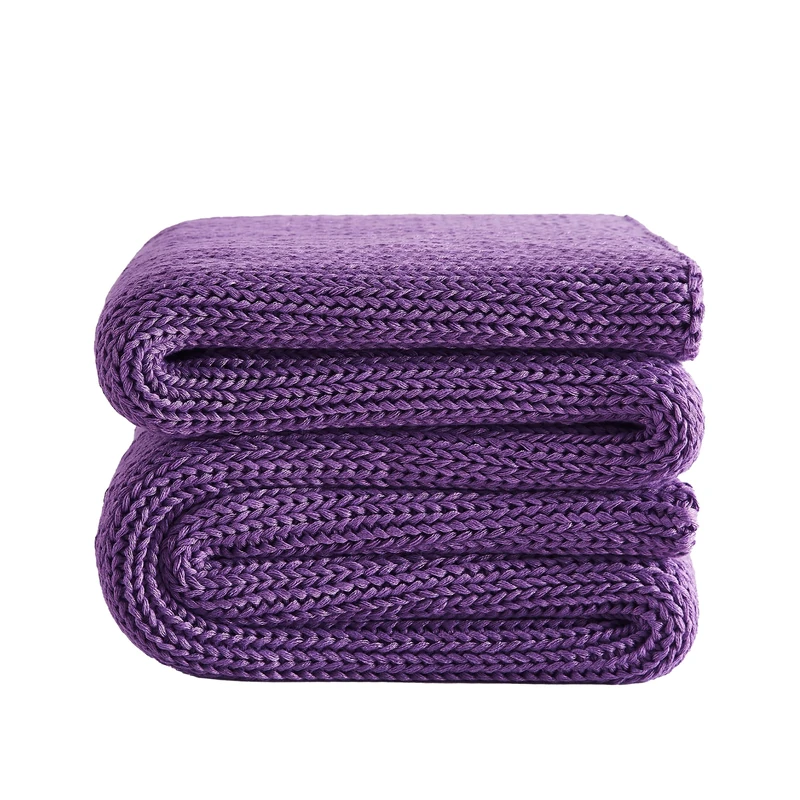 L'AGRATY Knitted Weighted Blanket 50"x60" 7lbs for Adults Cooling