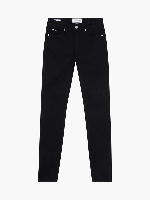 Calvin Klein Jeans Women's Mid Rise Skinny J20j221582 Pants, Denim (Denim Black), 25W / 32L