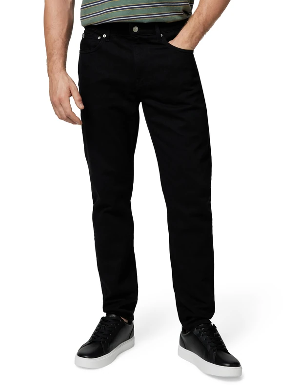 Calvin Klein Men’s Slim Tapered Fit Jeans, Black (Denim Black), 32W/34L