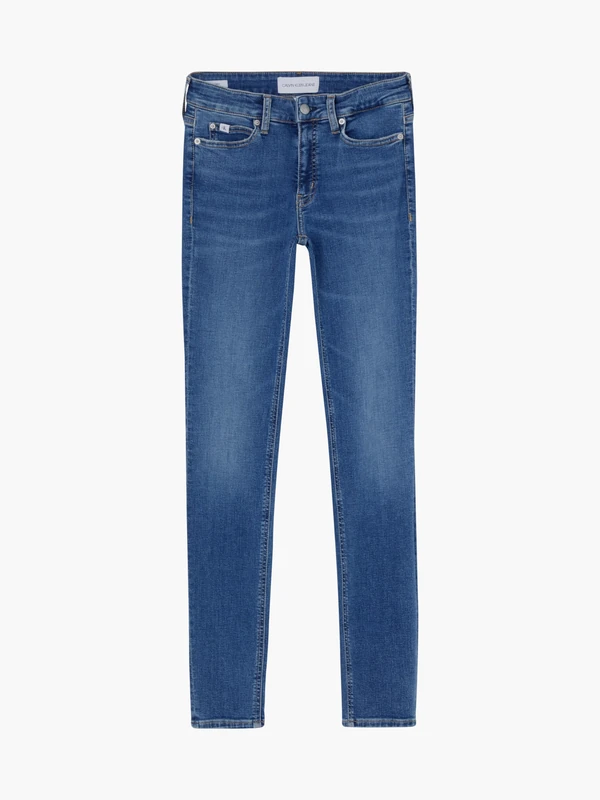 Calvin Klein Jeans Women's Mid Rise Skinny J20j221581 Pants, Denim (Denim Dark), 24W / 30L - Image 1