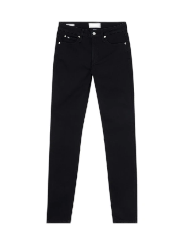 Calvin Klein Women’s High Waist Skinny Jeans, Black (Denim Black), 34W/30L