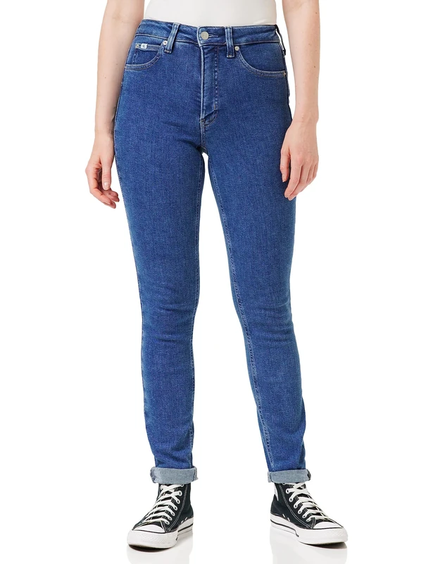 Calvin Klein Women’s High Rise Skinny Fit Jeans, Blue (Denim Medium), 36W/30L