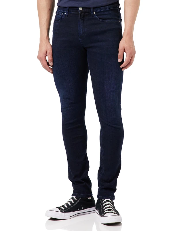 Calvin Klein Men’s Stretch Cotton Skinny Jeans, Blue (Denim Dark), 36W/34L