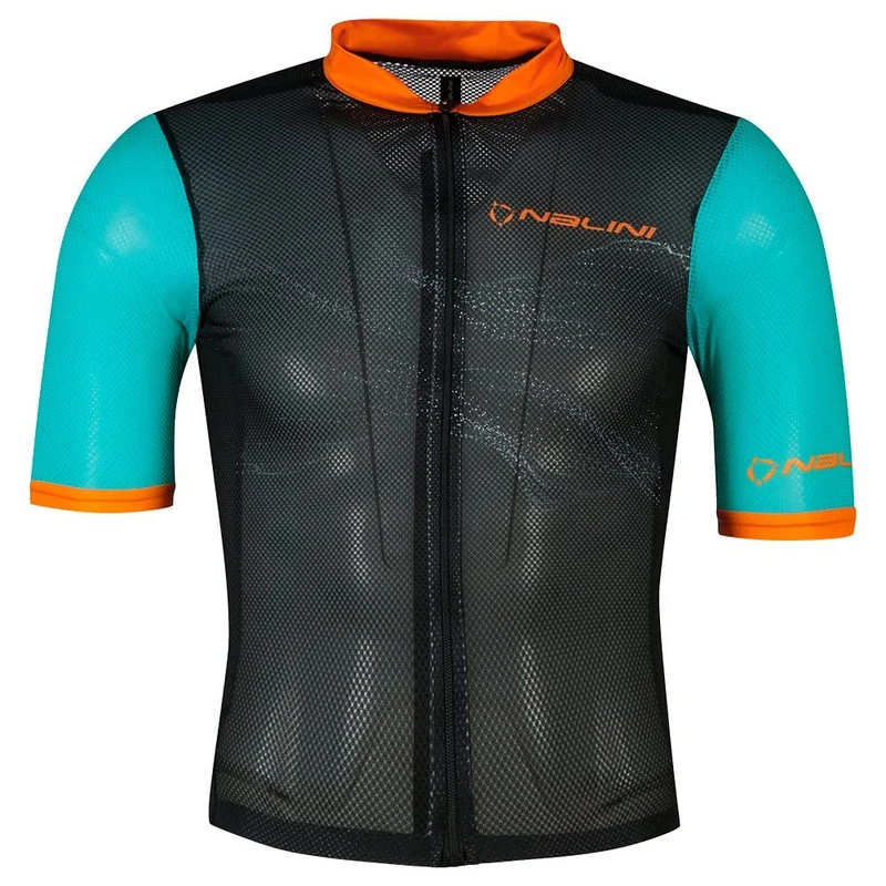 NALINI 03002401100C000.10 BASER GOMESH J Men's T-Shirt Black/Turquoise Sardinia L