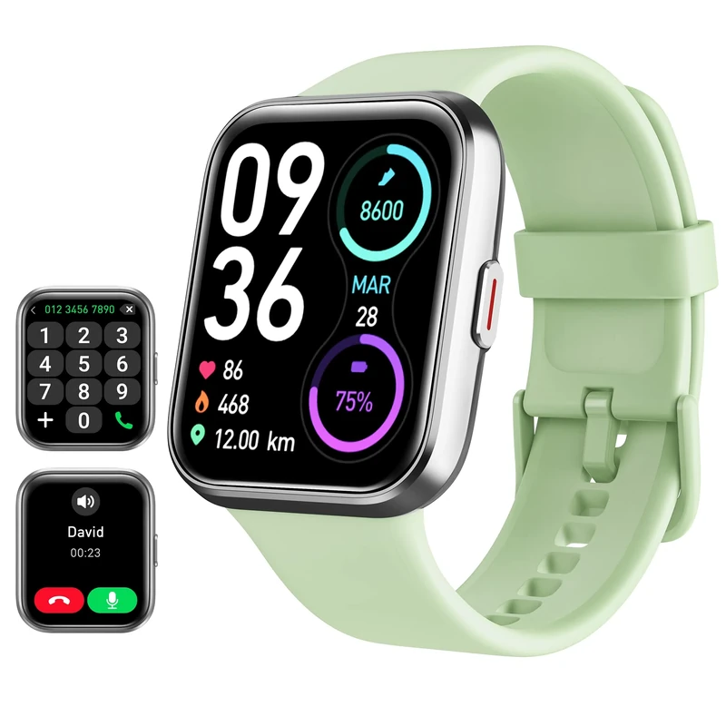 Smart Watch for Women(Answer/Make Call), Alexa Built-in 1.8" Touch Screen Fitness Watch with SpO2 Heart Rate Sleep Monitor, 100 Sport, IP68 Waterproof Step Counter Ladies Smartwatch for iPhone Android