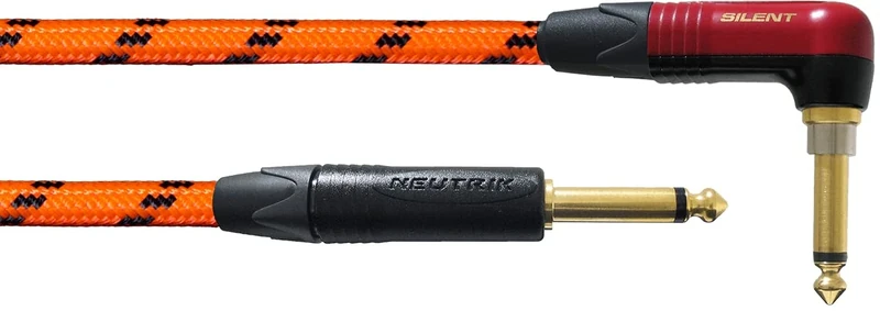 Cordial CABLES Guitar Cable 6 m Orange Silent Angled UV Reactive