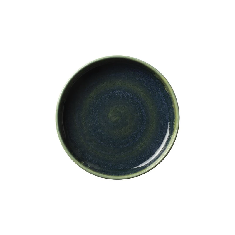 Steelite Aurora Vesuvius Burnt Emerald Round Stacking Deep Plate 5.5inch / 13.5cm, Pack of 12 - Image 1