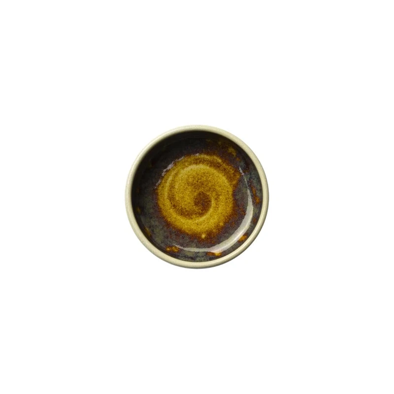 Steelite Aurora Vesuvius Amber Round Stacking Deep Plate 3inch / 7.5cm, Pack of 12